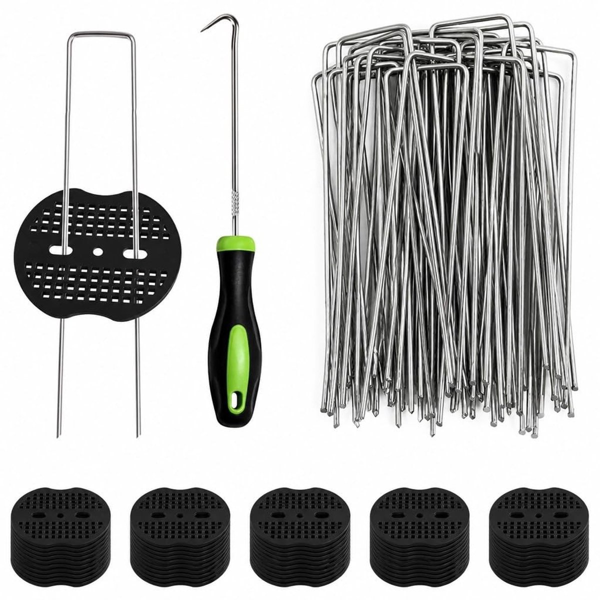Solidchoice - Set van 50 Stuks Grondankers met Wasers voor Tuin en Kampeergebruik