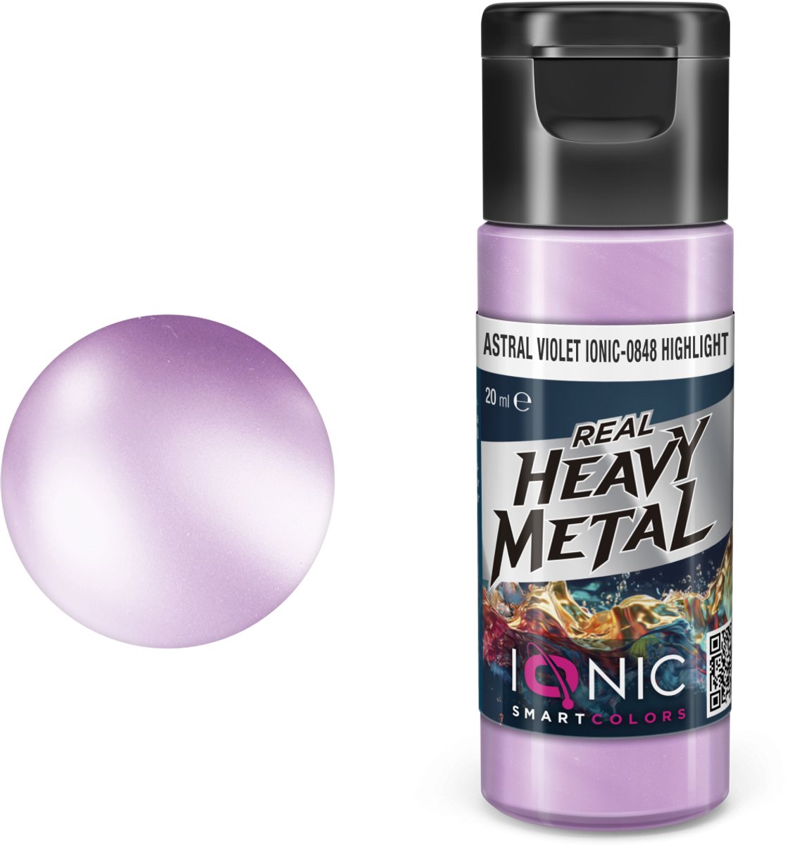 AMMO by Mig Jimenez Hobbyverf Acrylverf - MIG IO0848 Ionic Smart Colors - Real Heavy Metal - Astrale Violet - Highlight - Metallic Acryl - 20ml Verf potje - 20 ml