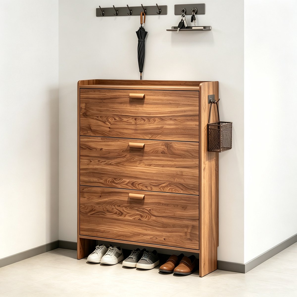 Ultradunne schoenenkast voor thuisgebruik multifunctioneel eenvoudige en moderne stijl klapbare schoenenkast 80*24*115 cm