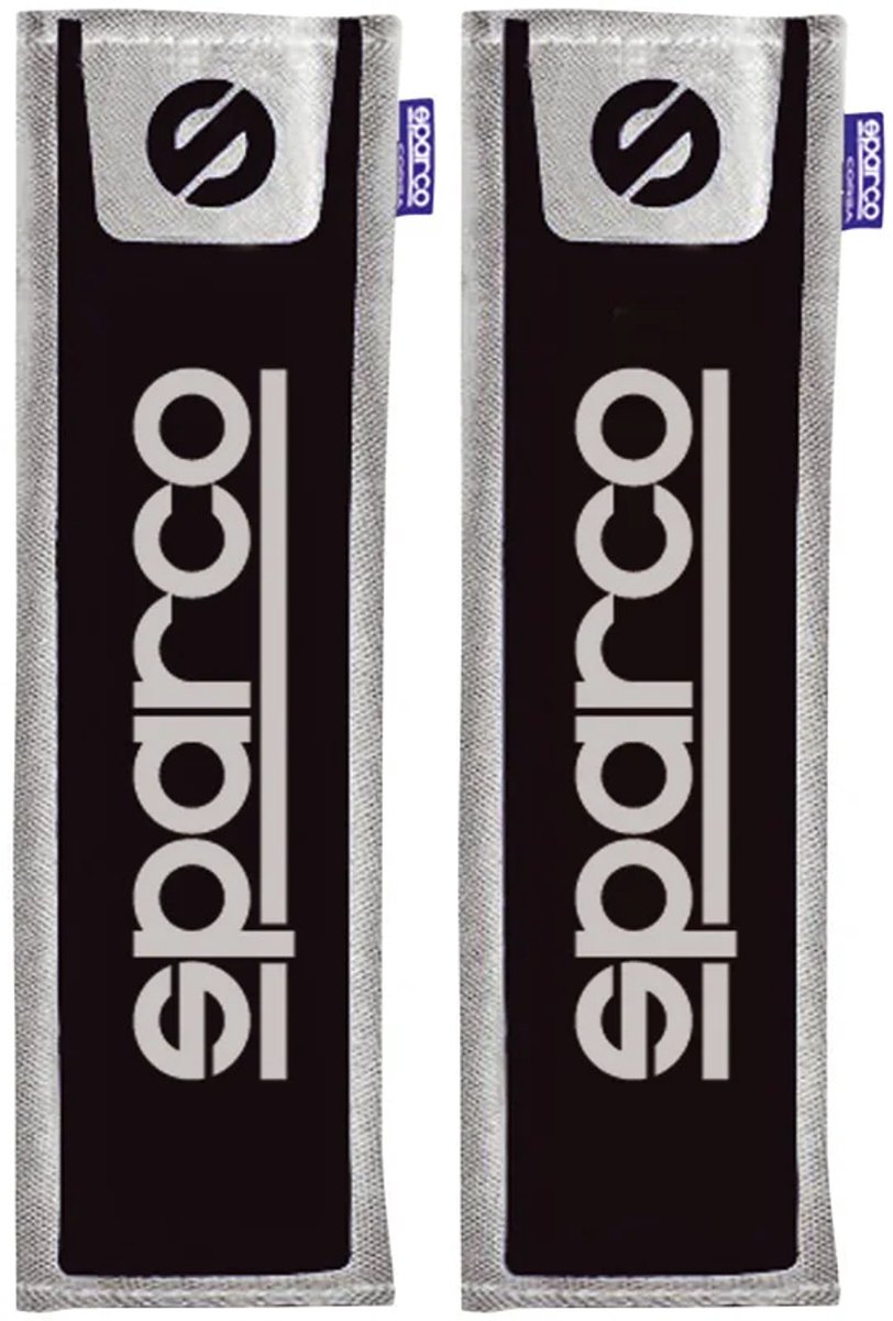 Sparco Gordelhoezen GT Zwart Grijs - 2 stuks