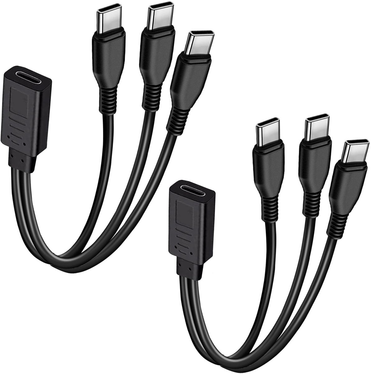Solidchoice - 90° USB-Splitterkabel met 1 op 2 Uitgangen