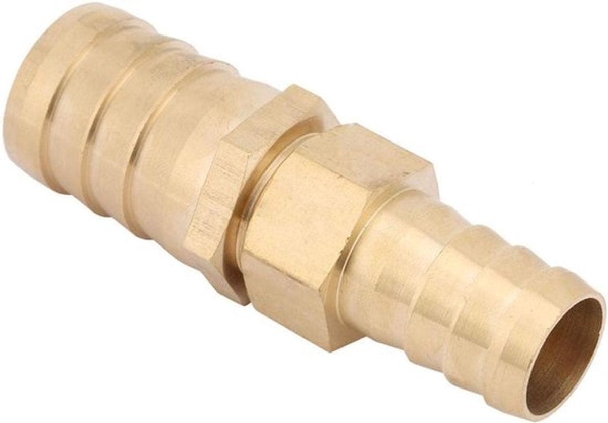 Messing slangpilaar reducer 19-25mm met weerhaak, gevlochten fitting en connector adapter
