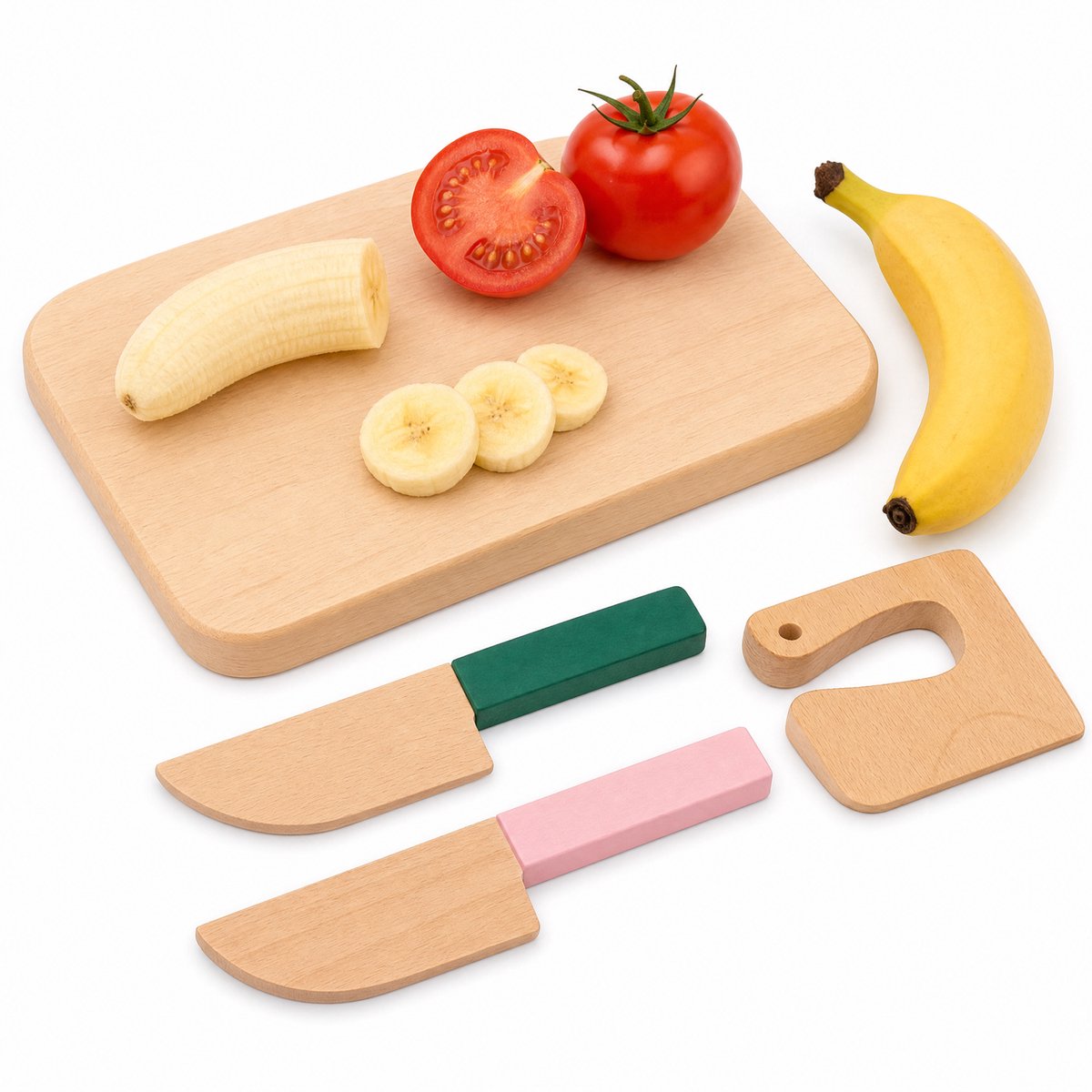 Bol.com Kindermessen Set - Hout - Montessori mes - Koken kinderen - Zelfstandig koken - Kindvriendelijk materiaal - Qwali aanbieding