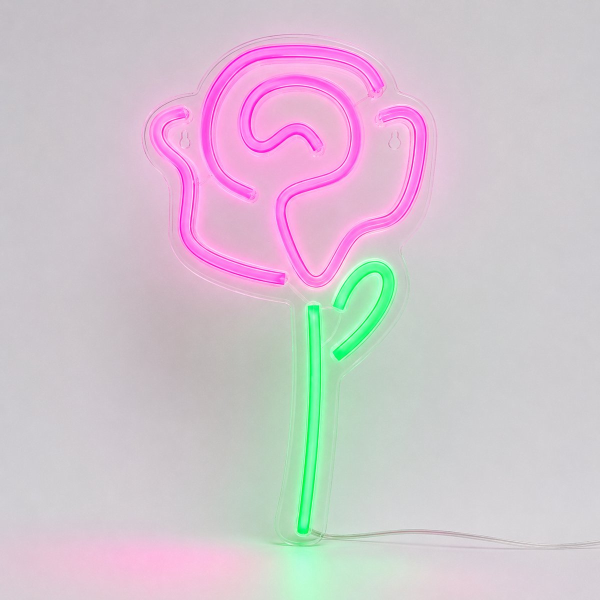 ZoeZo Neon Wandlamp Roos - Neon verlichting - Sfeerverlichting - LED lamp - Neonlicht - Neon Sign - USB - Roze