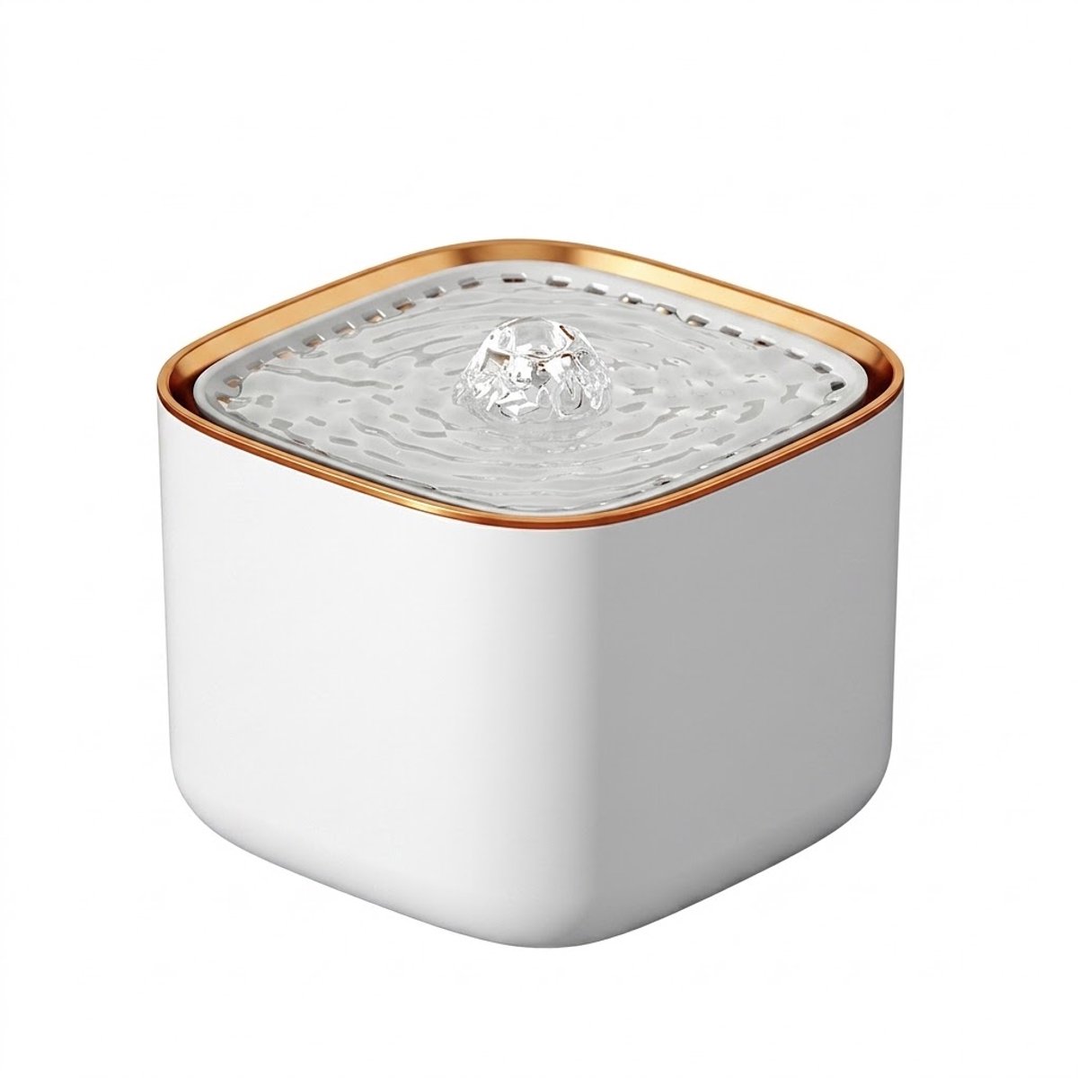 Automatische Drinkfontein - Katten & Honden - 4-Laags Filtersysteem - Stil ≤30 dB - 2L - Groen/Gouden Rand - USB - Design