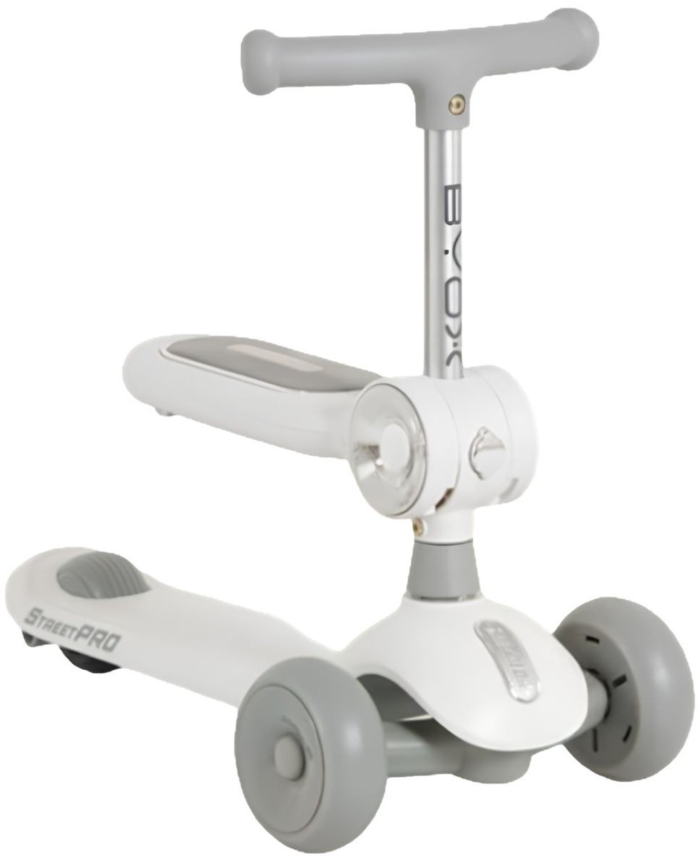 Byox StreetPro Grey 2-in-1 Kinderstep met Licht en Geluid