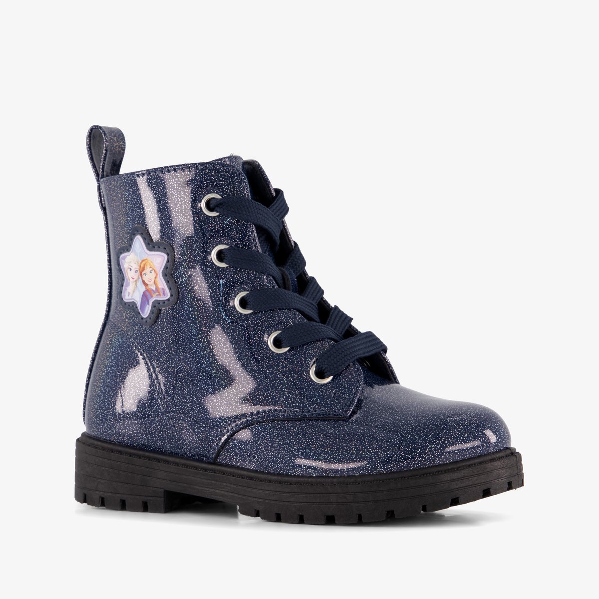 Frozen meisjes veterboots met glitters blauw - Blauw - Maat 26