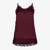 TwoDay dames singlet met kant bordeaux rood - Maat S
