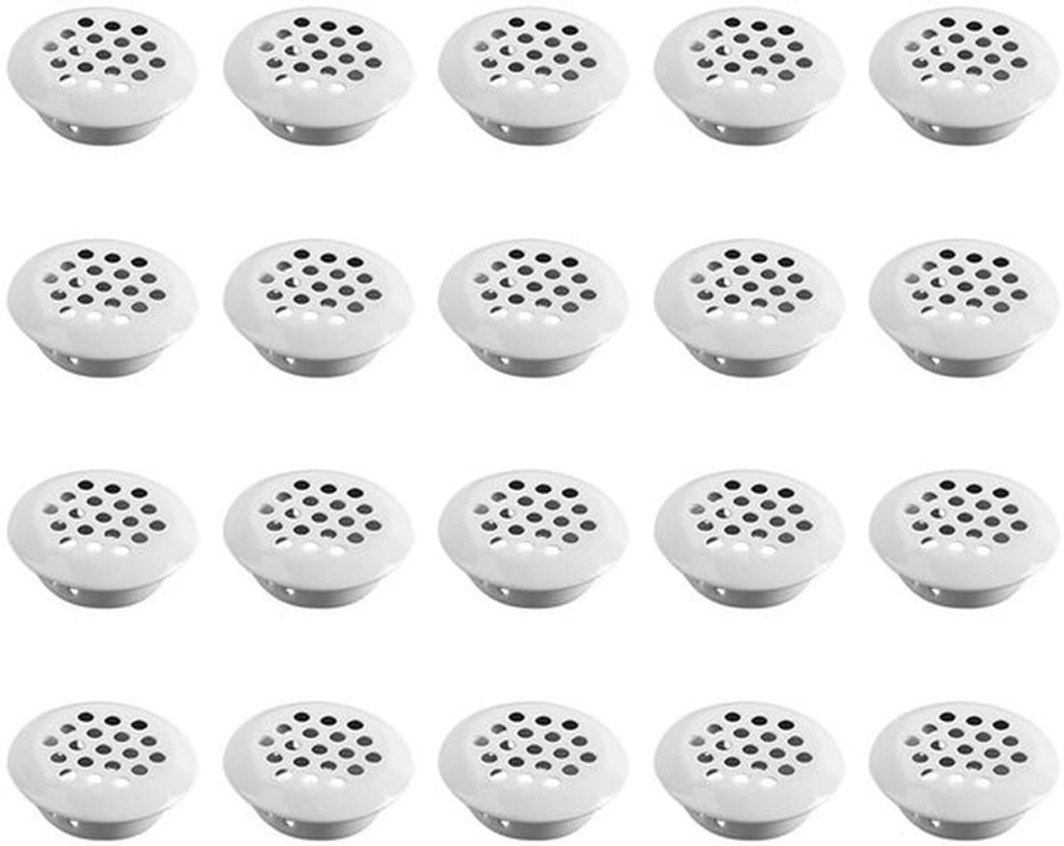 Ventilatierooster 25 mm - Rond - Roestvrij Staal - Luchtrooster - Ademend - Duurzaam en Corrosiebestendig