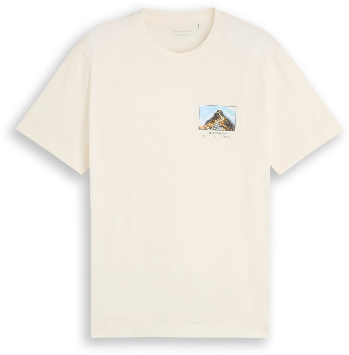 Tom Tailor - T-shirt met print - Maat XXXL - Gardenia White