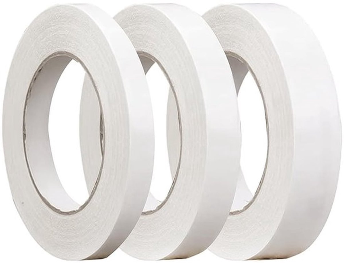 Dubbelzijdige Tape Extra Sterk - 3 Rollen - 10 m x 0.5/0.8/1.5 cm - Hoge Viscositeit - Multifunctioneel - Geen Restlijm - Plakband