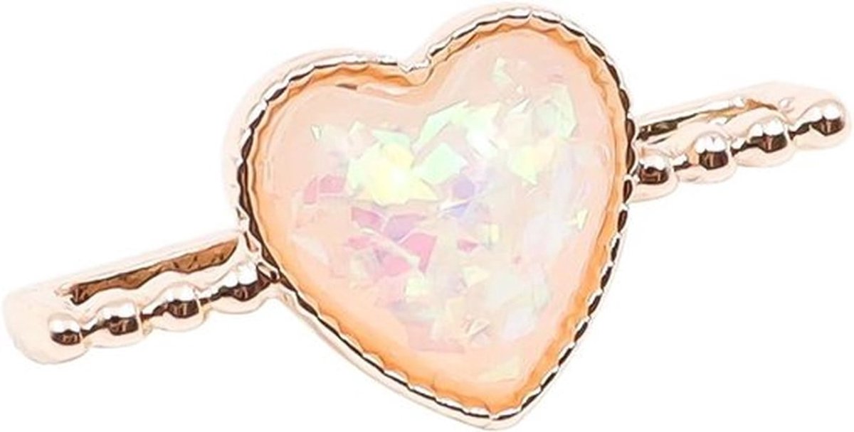 Horlogebandlus - Slimme horlogeband - Decoratieve ringen - Accessoires - Geschikt voor slimme horloges - Hartvormig - Roze - Decoratieve ringen voor horlogeband - Roze - Slimme horlogeaccessoires - Kwaliteitstrapdecoratie.