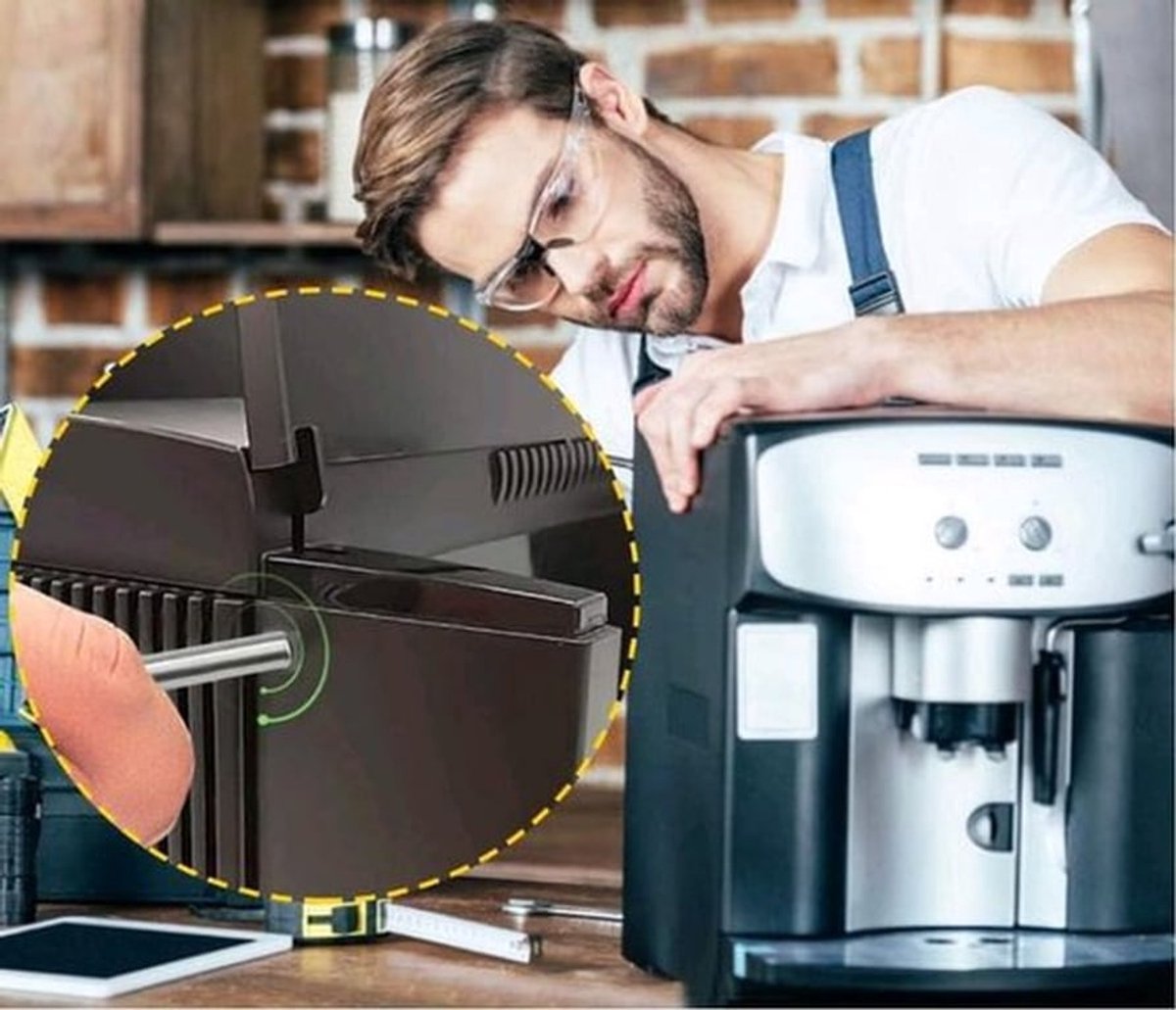 Ovaalkop-sleutel met sleutelhanger - ovaalkop bitreparatietool - sleutels openen - veiligheid speciale bit sleutel voor AEG koffiemachines (om schroeven te verwijderen)