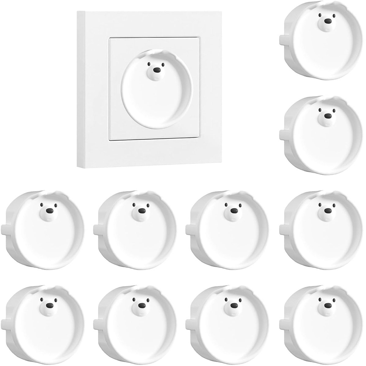 10 Stuks F Stopcontactafdekking – Siliconen Stopcontactbeveiliging – Decoratieve Afdekking / Stofbescherming – Spatwaterdichte Stopcontactafdekking voor Keuken en Wasruimte