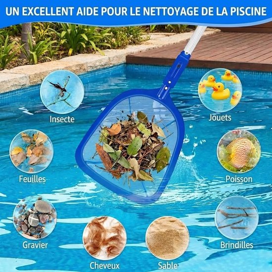 Schepnet voor Zwembaden - Aluminium - 140 cm - Telescoop Schepnet voor Vijver en Zwembadreiniging - Voor Tuin en Wateronderhoud — afbeelding 4