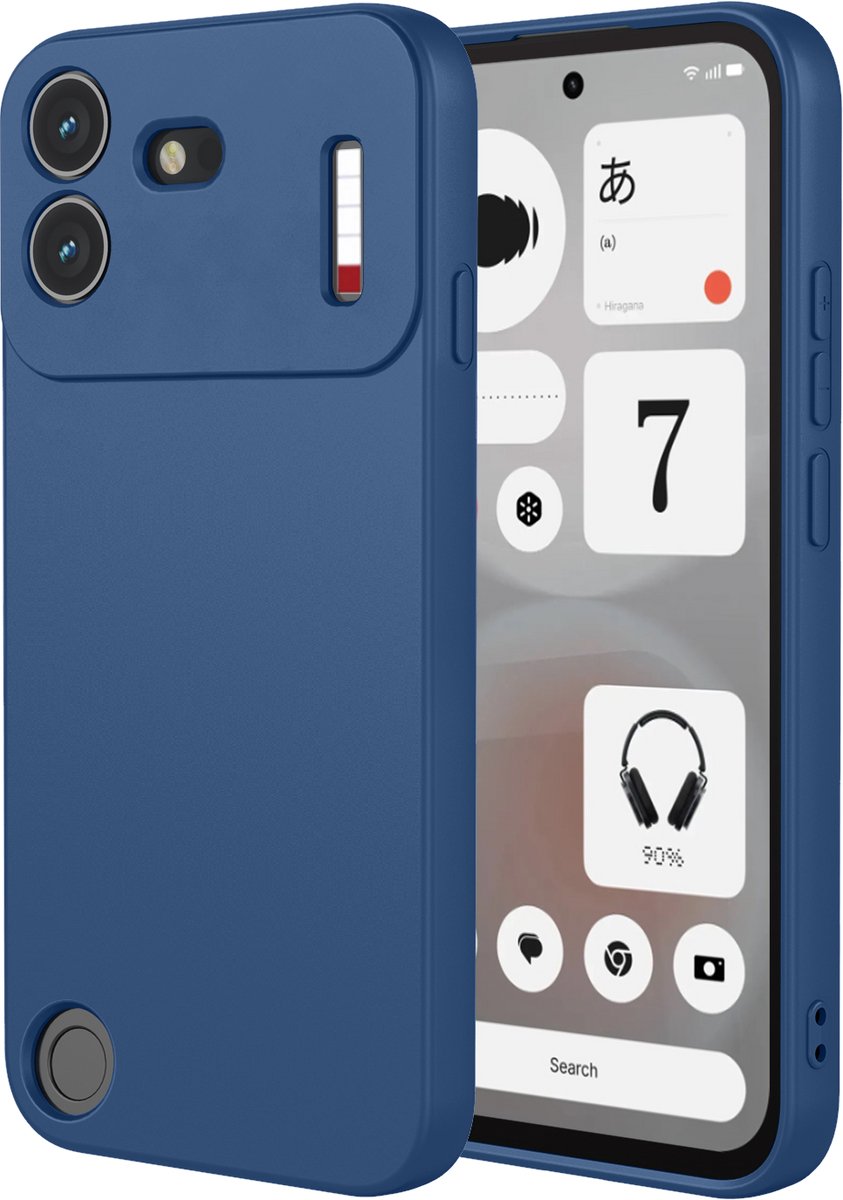 MobyDefend Hoesje - Geschikt voor Nothing Phone (4b) - Matte Siliconen Backcover - Blauw