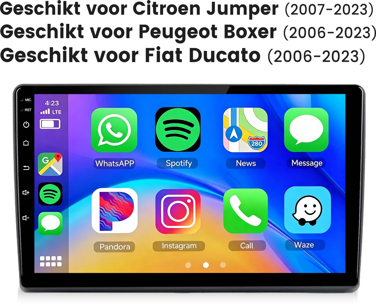 Cestovet LINUX Autoradio - Geschikt voor Fiat Ducato 2006-2024 - Carplay & Andriod Auto RDS DSP FM SWC