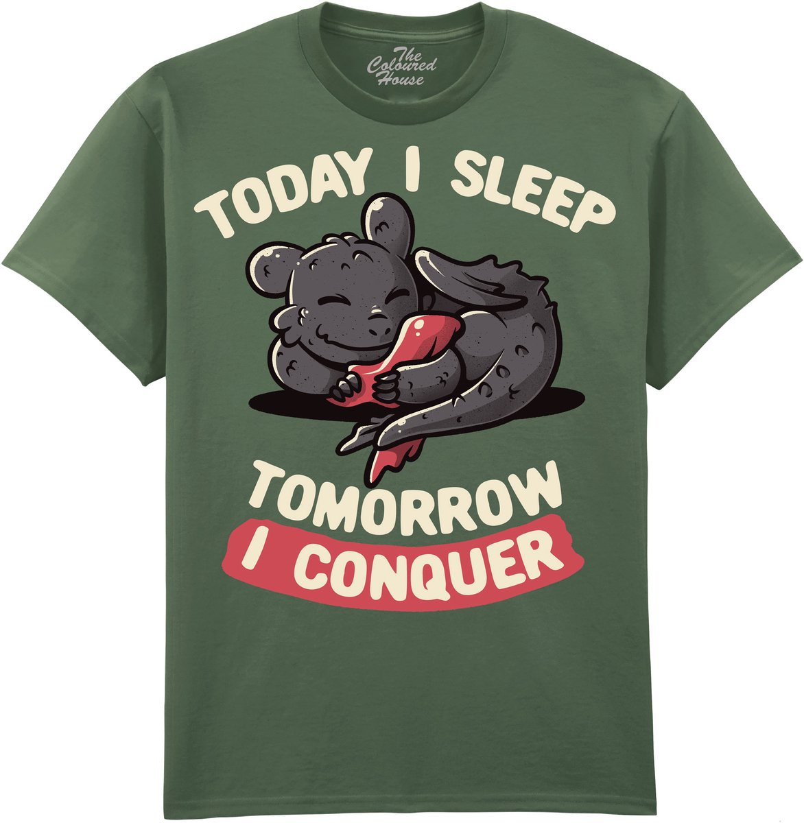 Draak Today I Sleep, Tomorrow I ConquerThe Coloured House T-shirt S