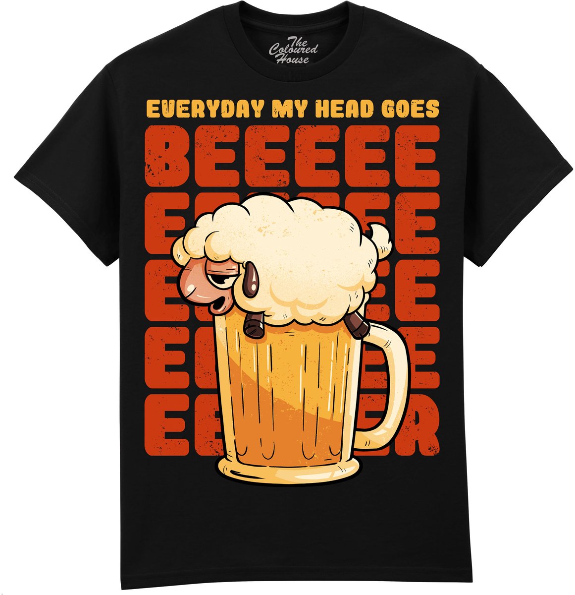 Bier Schaap Beer Sheep The Coloured House T-shirt 5XL