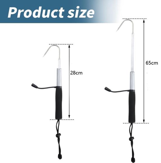 Vishaken - Hengelsport Accessoires - Voor Snoek & Baars - RVS - 28cm-65cm - Perfect voor Wintervissen - Voor de Serieuze Visser — afbeelding 4