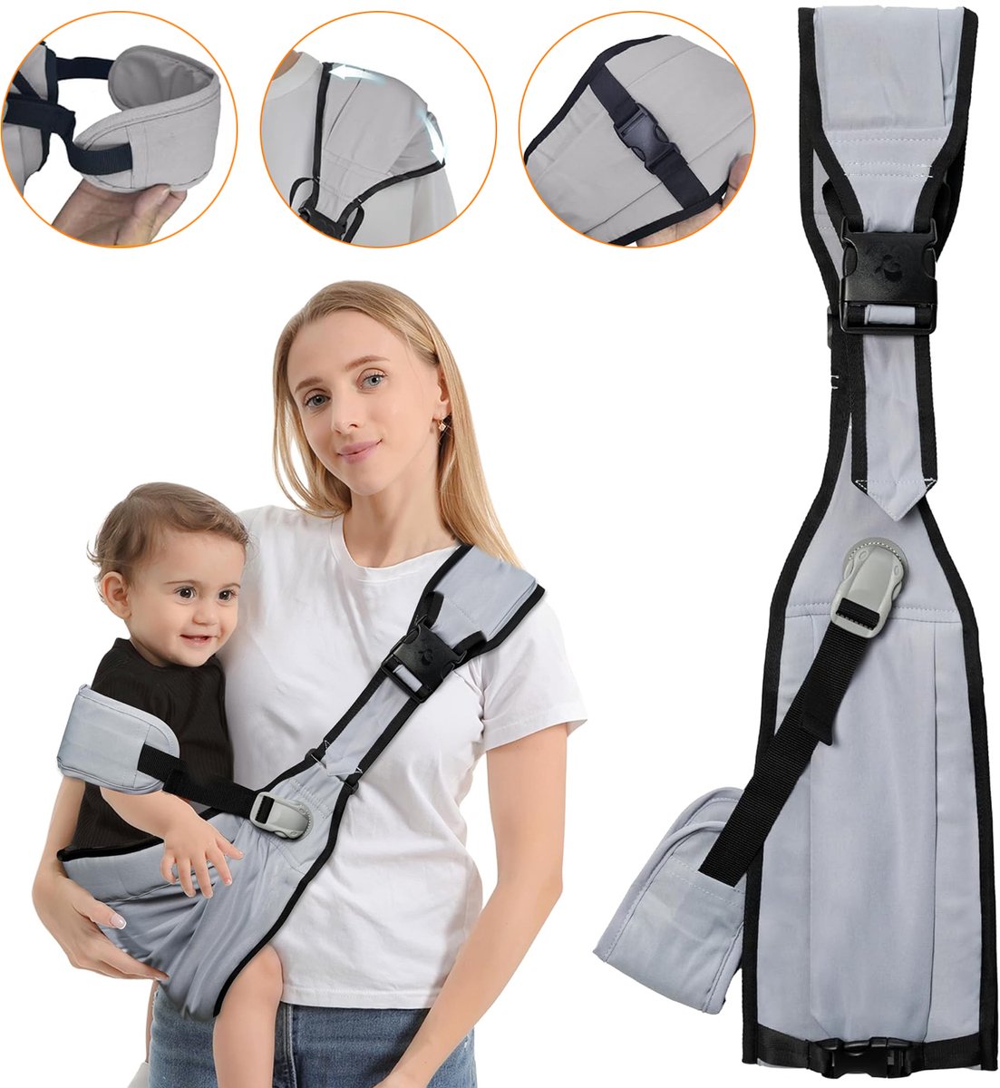 Babydraagzak - Draagzak Voor Peuters - Draagzak Voor Pasgeboren Baby's - Schouderverbreding - Draagbaar En Lichtgewicht
