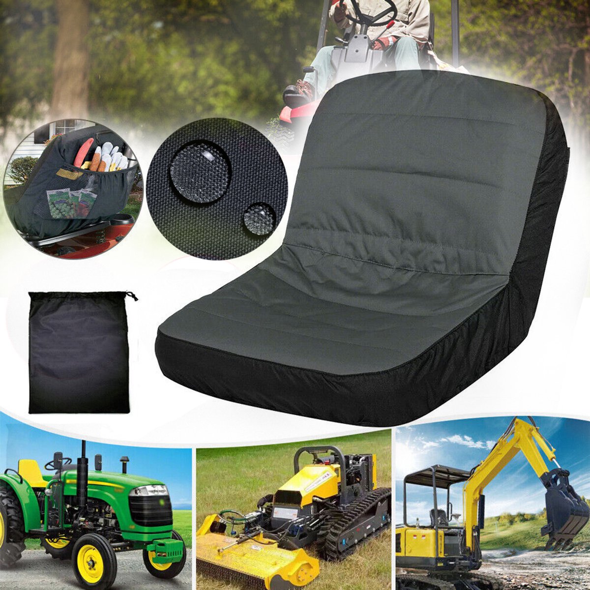 Stoelbekleding Voor Grasmaaier, Stoelhoezen en Beschermers, Waterdicht en Ademend Ontwerp, Accessoires Voor Landbouwmachines.