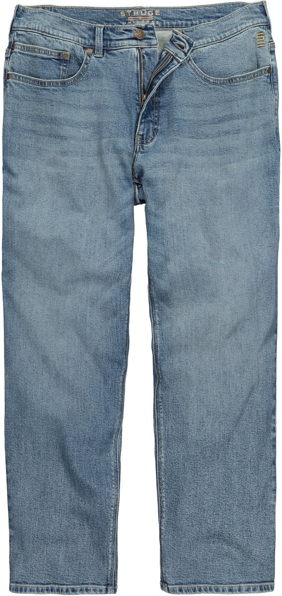STHUGE - Heren - Jeans baggy fit 5-pocket vintage look tot 72 - Blauw denim - Maat 70