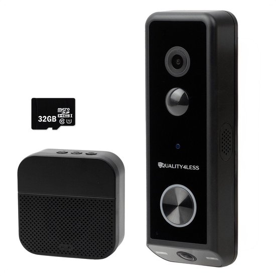 Quality4Less Slimme Video Deurbel met Dubbele Camera 2K - Quality4less - €99,95