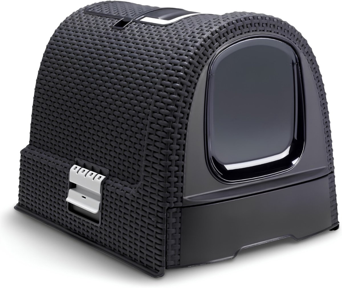 TYR® Kattenbak - Kattenbakvulling - Kattentoilet - Zwart - 50cm x 39cm x 40cm