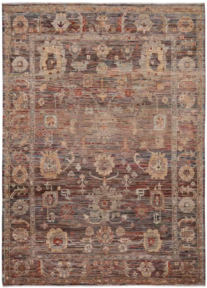 Elegant Afghaans Art Deco Handmade Area Rug