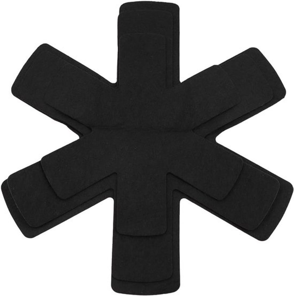 - Pannenbescherming - Scheidingsbescherming - Voor potten en pannen - Scheidingspads - 3 Maten - Zwart - Geschikt voor zwarte potten - 26/35,5/38 cm - 3 stuks stapelpannenbescherming