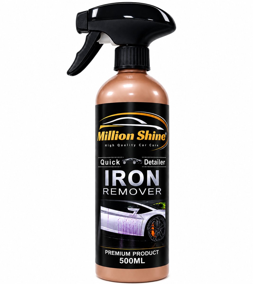 MillionShine Iron remover - Krachtige ijzerverwijderaar - Velgen Reiniger - 500ML