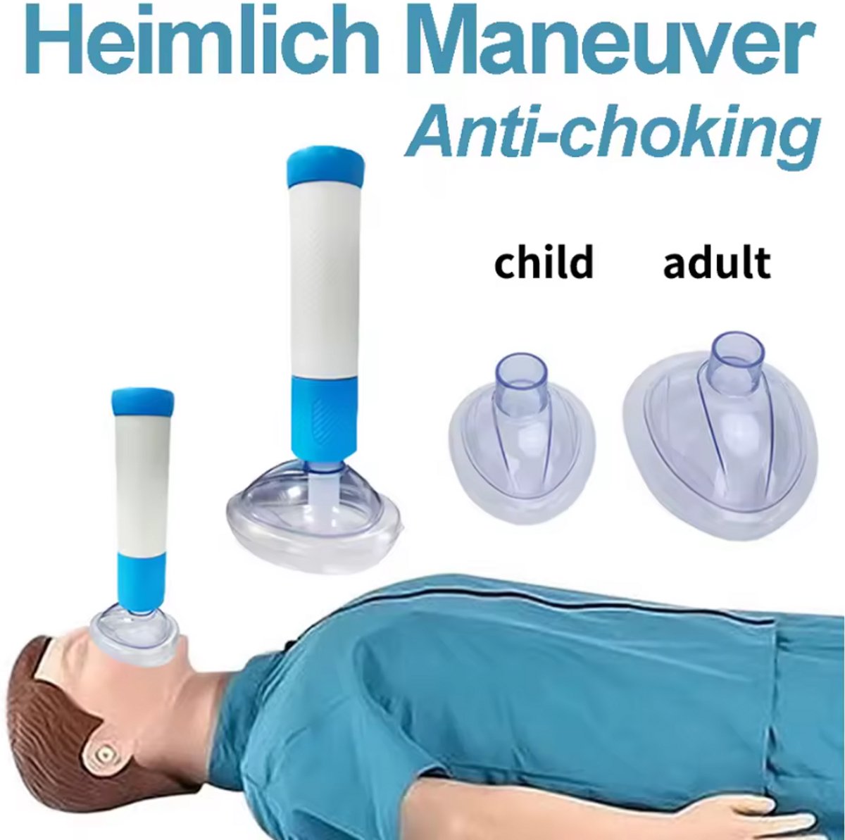 Heimlich Manoeuvre Anti-verstikking reddingsapparaat Anti-verstikking gezichtsmasker Emergency Home Rescue EHBO-kit voor volwassenen en kinderen
