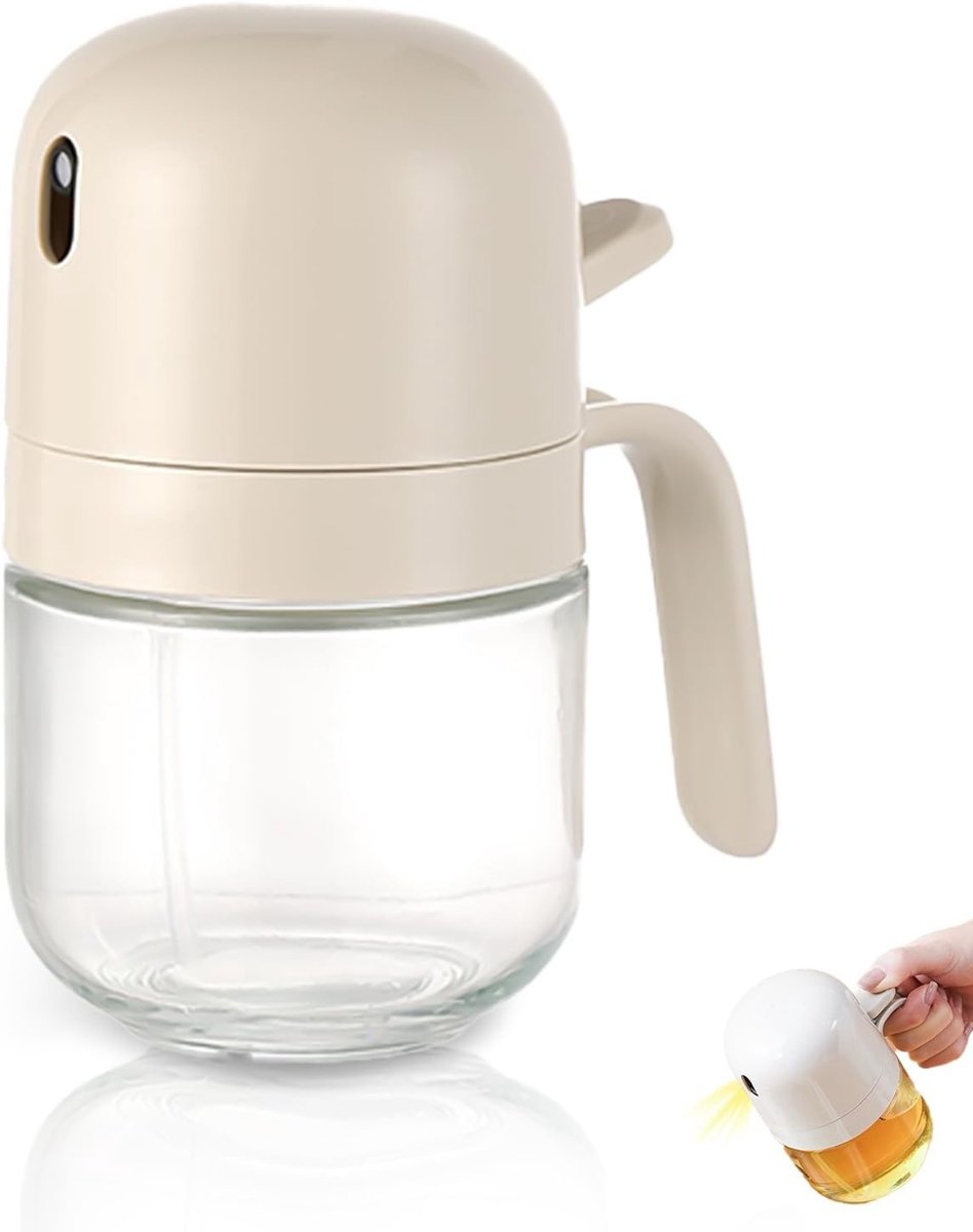 Olijfoliesprayer - Transparant - 300 ml - Glazen Oliesproeier voor Keuken en Barbecue