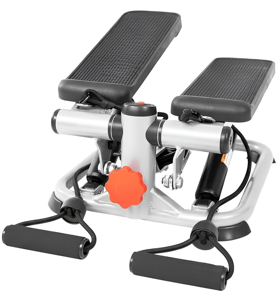 KIRA® Mini Stepper - Stepper Fitness - Belastbaar tot 100kg - 2-in-1 Mini Stepper met LCD - Monitor - Grijs - 41cm x 33cm x 35cm