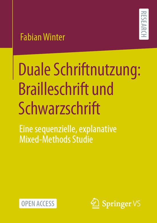 Couverture du livre 'Duale Schriftnutzung: Brailleschrift und Schwarzschrift' par Fabian Winter.