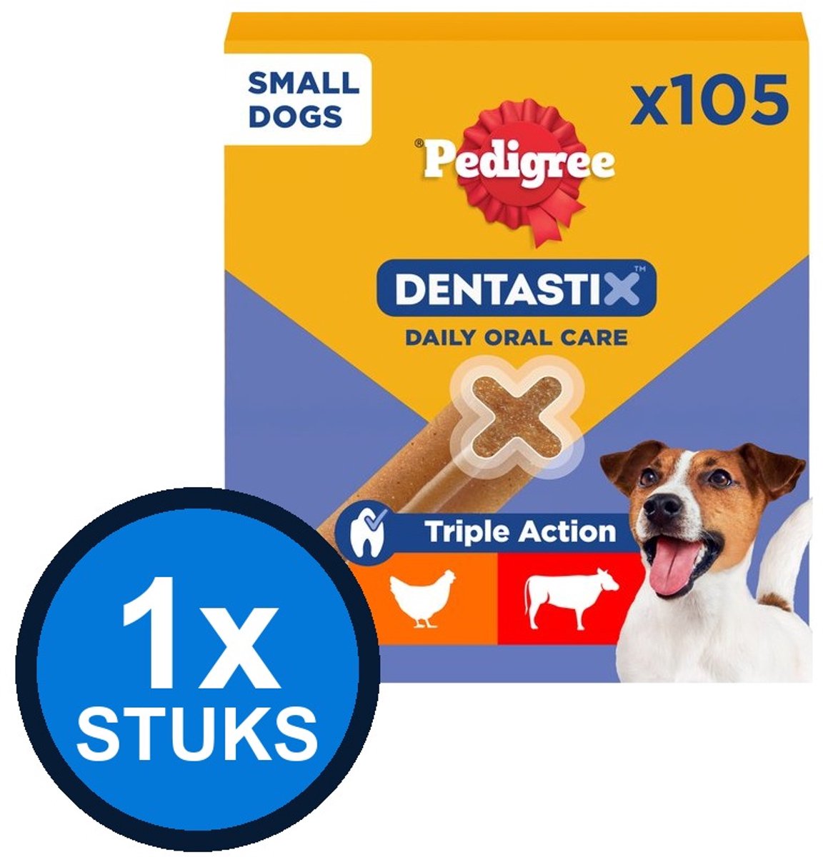 1x Pedigree Dentastix Light Mini - Hondensnack - 105 stuks