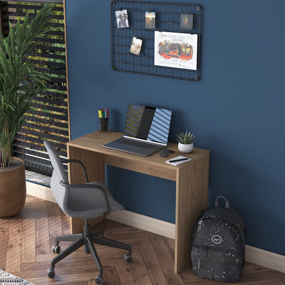Asir - Bureau - Walnoot - 90 x 40 x 73 cm