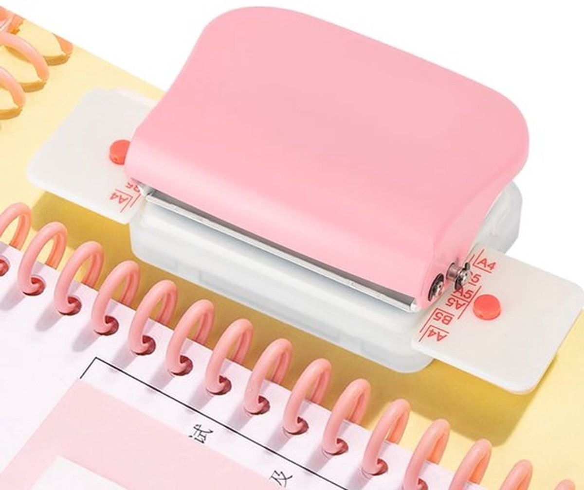 Papierpons 5 Vellen Tegelijk - 30-gaats/A4 - Handmatige Ponsmachine - Schrootbak - Nauwkeurige Positionering - Efficiënt Ponsen - Perforator