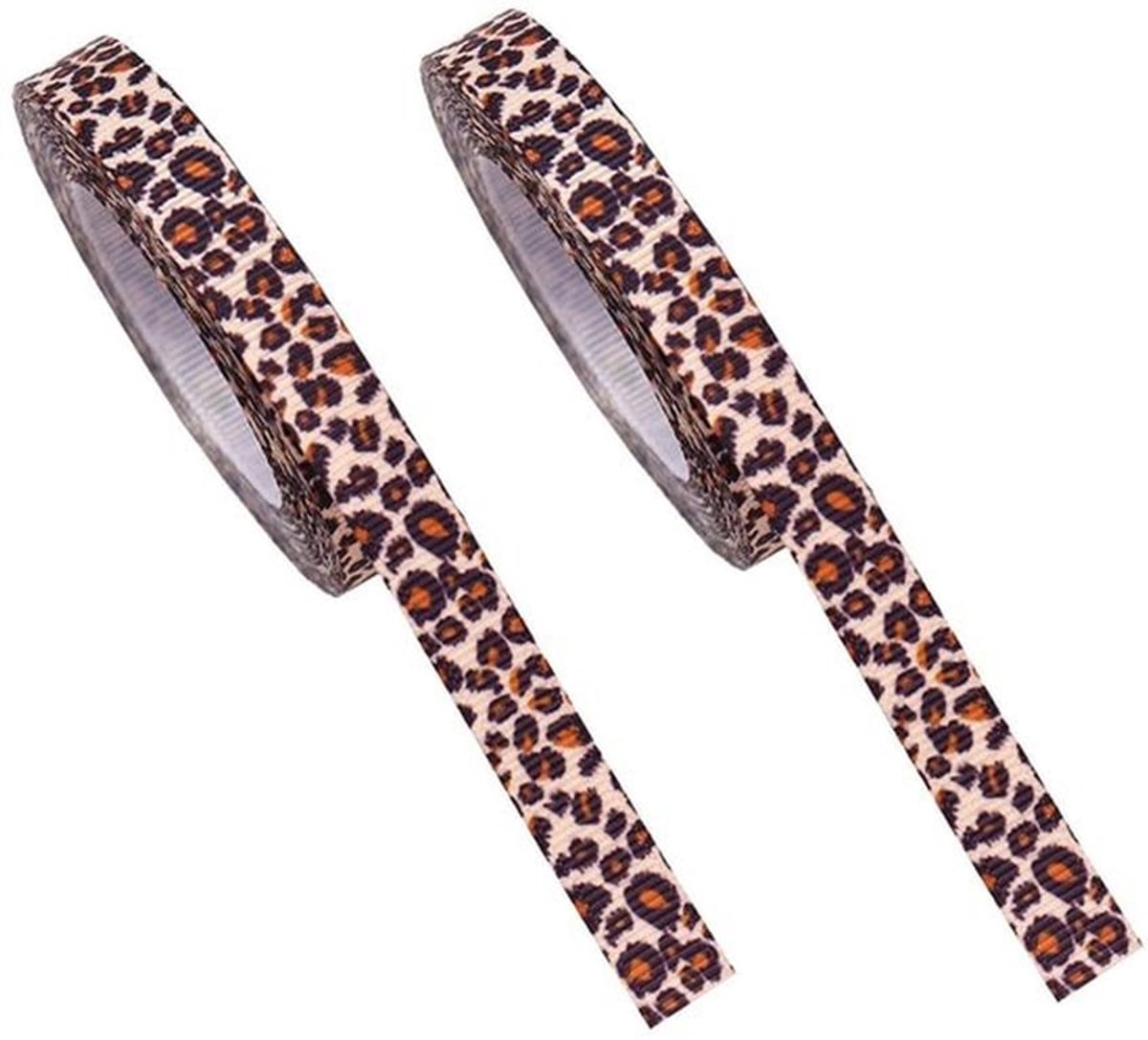 2 Rollen Luipaardpatroon Verpakkingstape - Creatief Knutselmateriaal