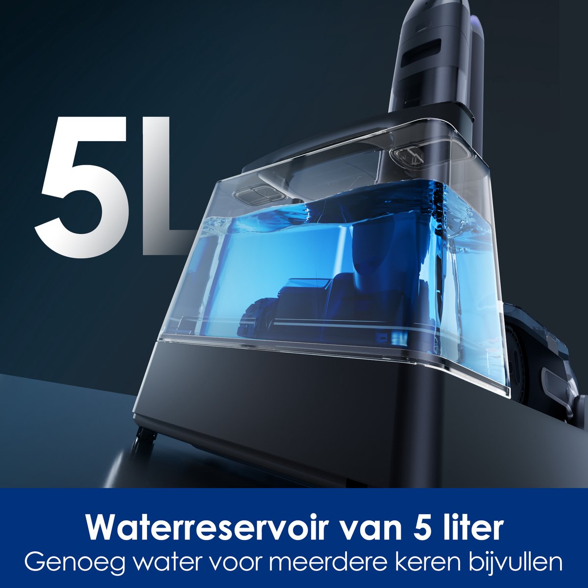 Tineco Floor One STATION S9 Artist - Nat en droog stofzuiger en dweil - One Step Auto Water hervulsysteem - 5L Water tank - 360° SmoothDrive - DualBlock Anti-Tangle - 85℃ Sneldroog - 90 accu - Triple-Sided Edge schoonmaken - 180° Lay-Flat – foto 8