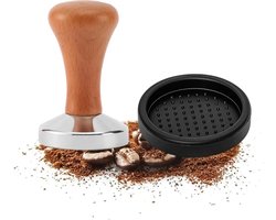 Koffiestamper, espressostamper, roestvrijstalen koffiestamper, stampmat