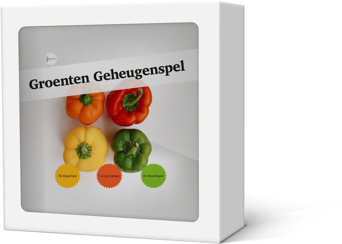 Geheugenspel Groenten - Kaartspel 70 kaarten - gedrukt op karton