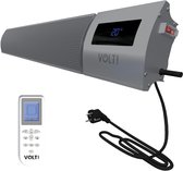 VOLT I-Red Terrasverwarmer - 3000W - Infrarood Heater - Terrasheater - Wifi - Ecostand - IP44 - 185CM - Grijs