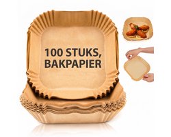 Airfryer BakPapier - Airfryer Bakjes - bakpapier airfryer - Wegwerpbakjes - 100 stuks - 20 tot 24 cm - Airfryer Accesoires - XL en XXL