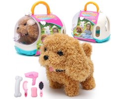 Sogiol® Interactieve Pluche Hond - Hondje met bench - Elektronisch Huisdier & Accessoires - Puppy Cadeau Kinderen 3+ Jaar