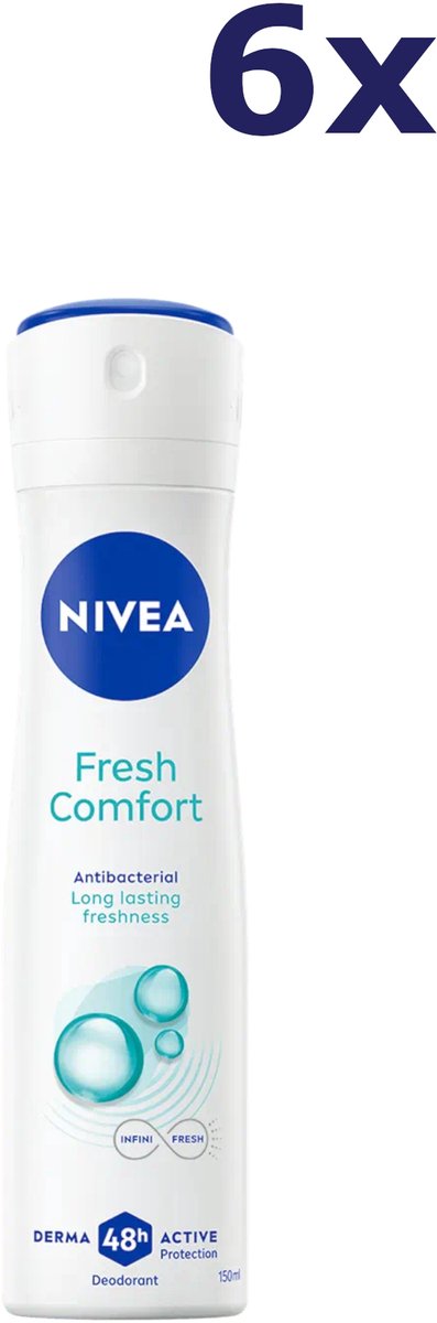 6x Nivea Deospray – Fresh Comfort 150 ml