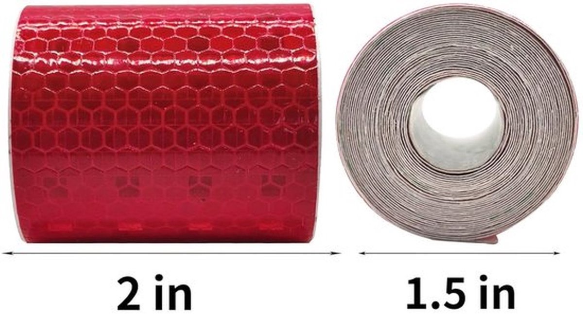 3 rollen reflecterende tape - waterdichte veiligheidstape - met hoge zichtbaarheid - gemakkelijk te verwijderen achterkant - fluorescerend - voor voertuigen, aanhangers, kleding en helmen - 5 cm x 3 meter