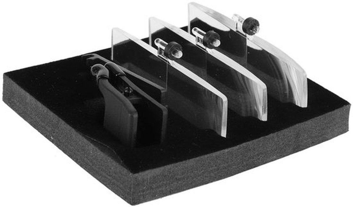 Vergrootglas Clip-On 1.5x/2.5x/3.5x - 3 Stuks - Opklapbaar - Hars Lens 75x28mm - Voor Lezen/Precisiewerk - Hoogwaardig Materiaal - Loep