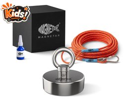 Magnetar Magneetvissen Kinderpakket - Vismagneet - Kinderen - Enkelzijdige 110kg Magneet - Touw